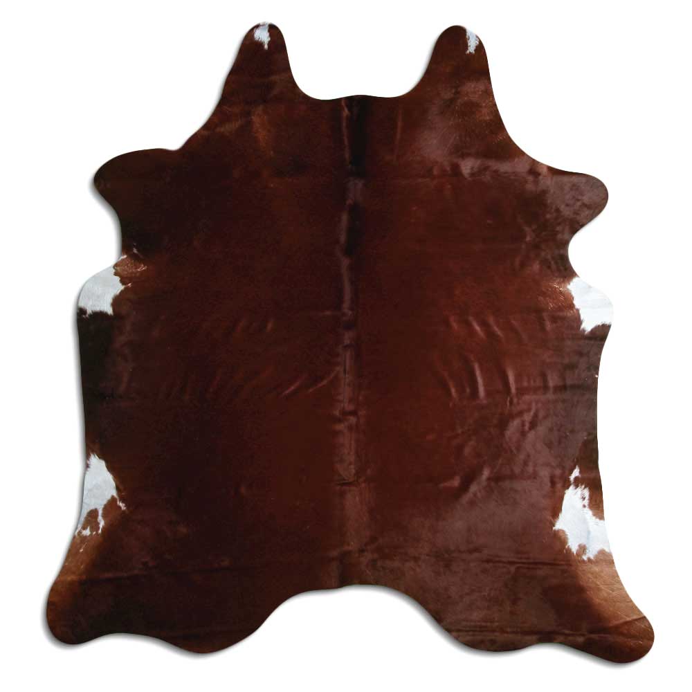 Brown cowhide rug XL
