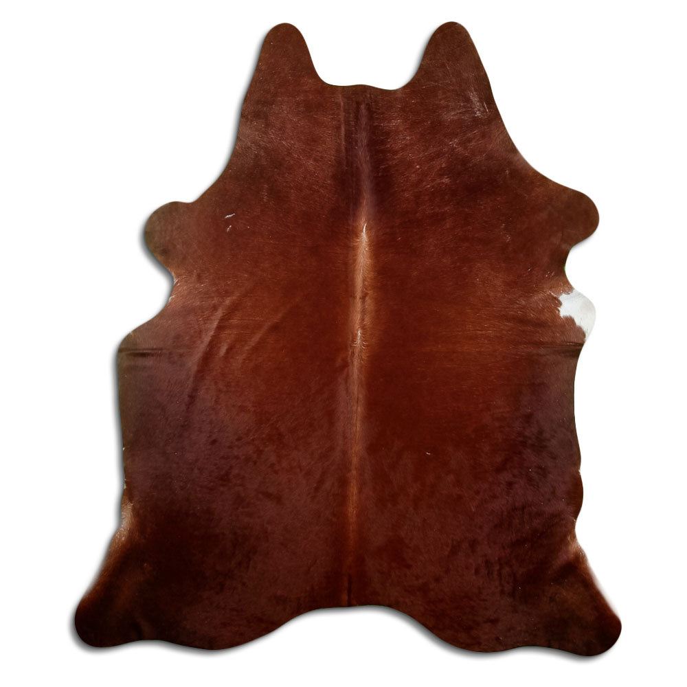 Brown cowhide rug L