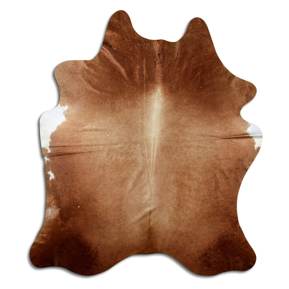 Brown cowhide rug XL