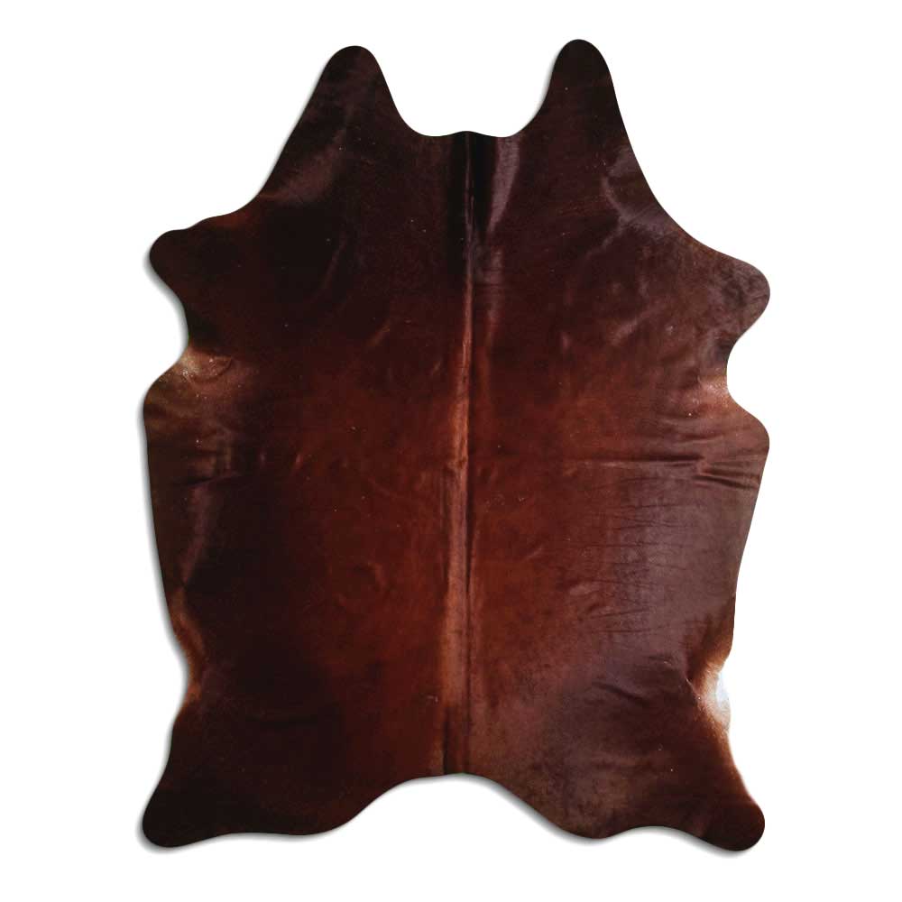 Brown cowhide rug XL