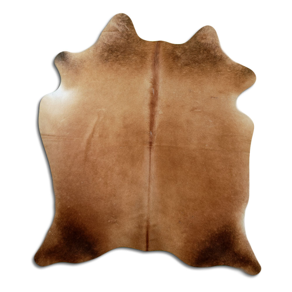 Brown cowhide rug M