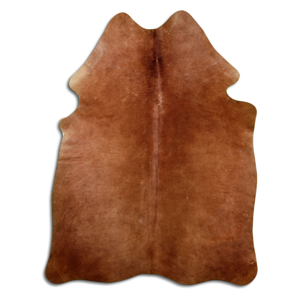 Brown cowhide rug M