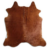 Brown cowhide rug L
