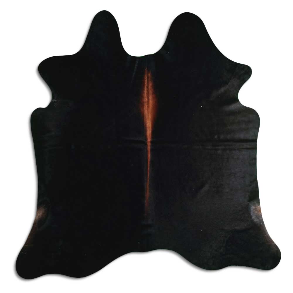 Brown cowhide rug L