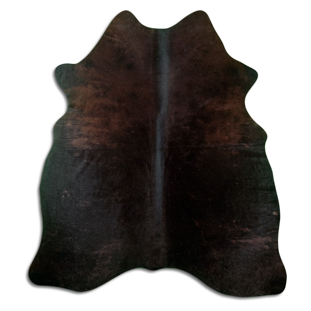 Brown cowhide rug M
