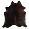 Brown cowhide rug M