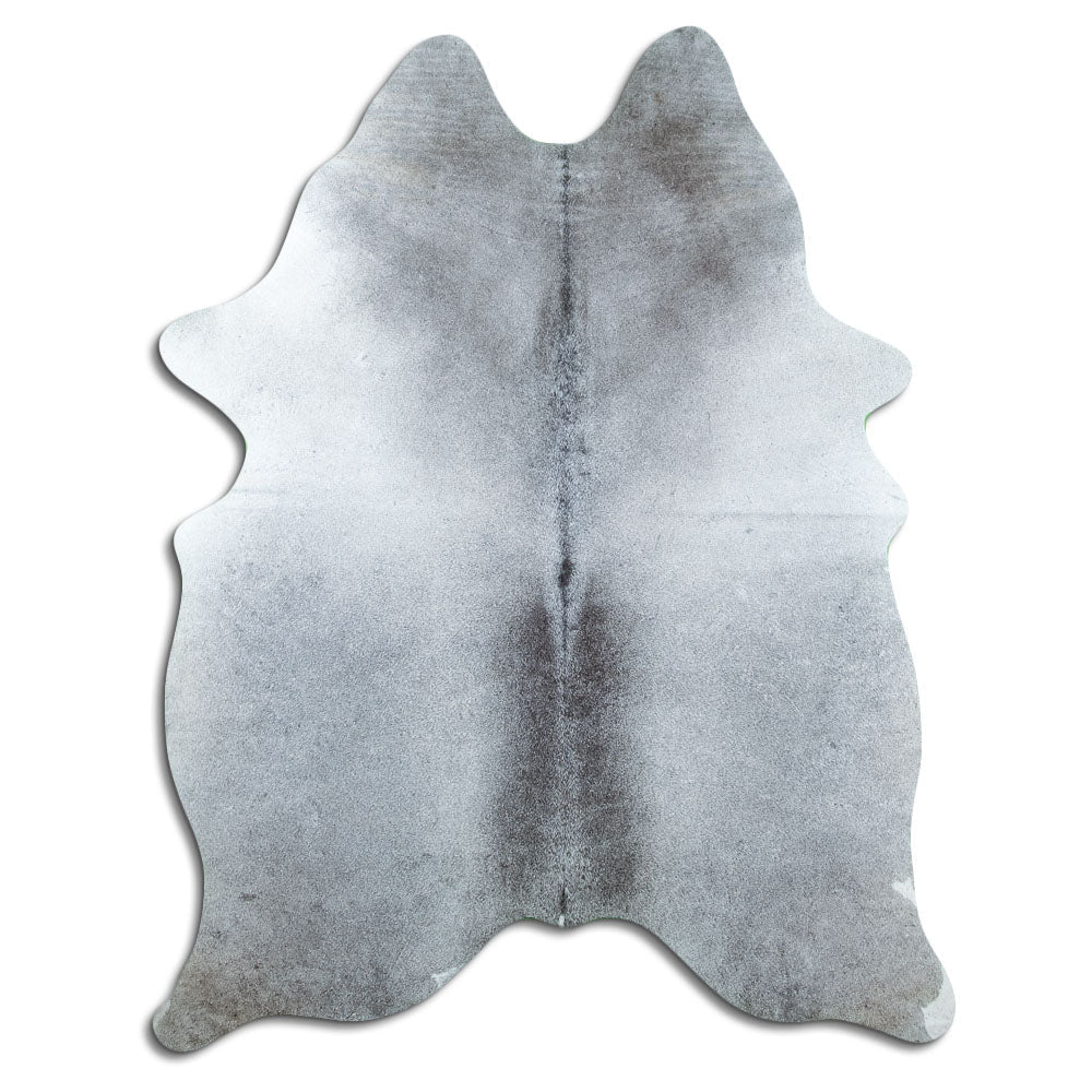 Grey cowhide rug L