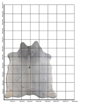 Grey cowhide rug L