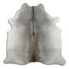 Grey cowhide rug L