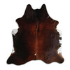 Brown cowhide rug L