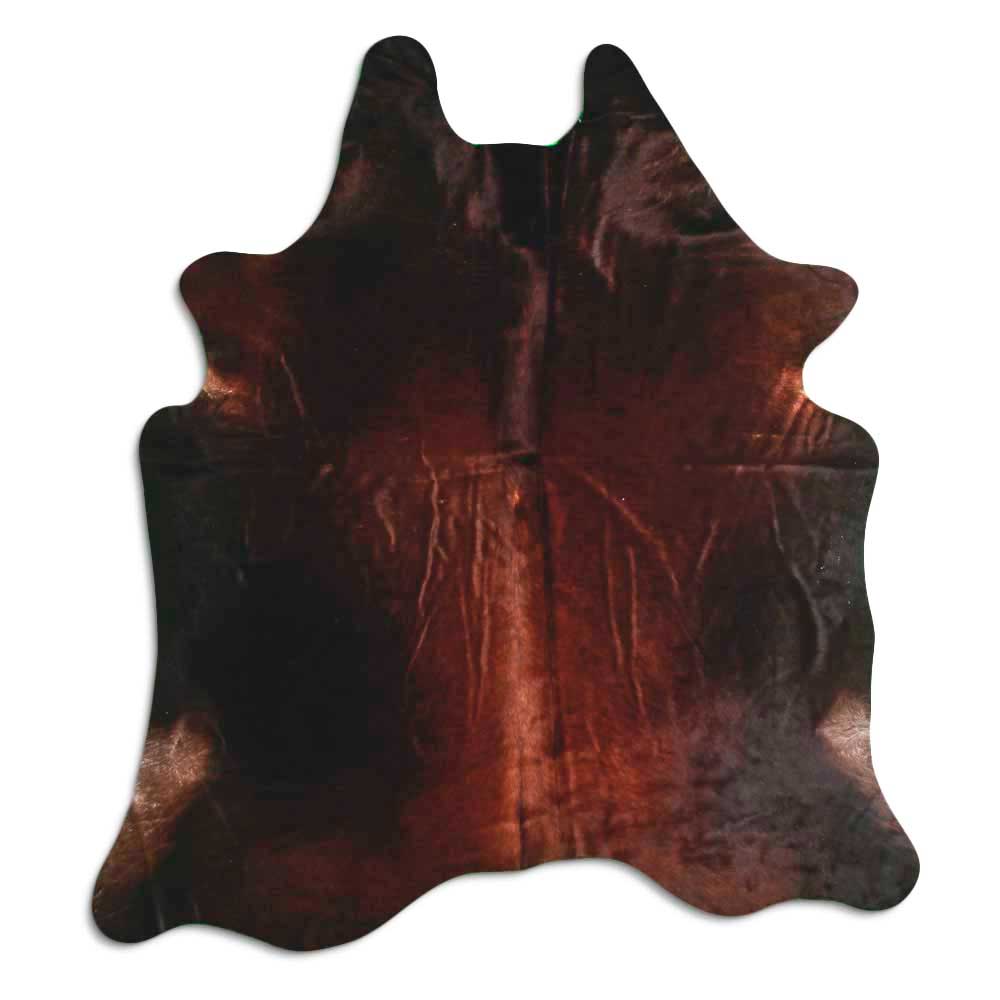 Brown cowhide rug L