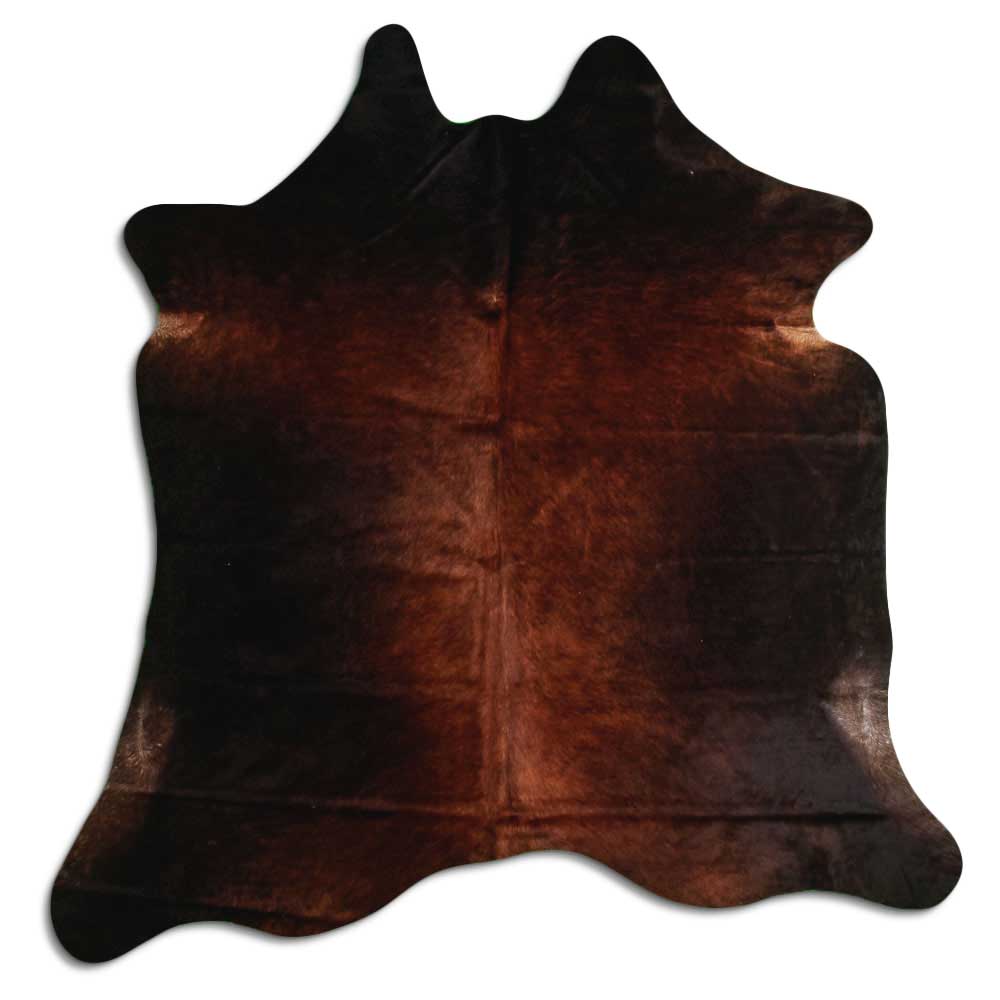 Brown cowhide rug L