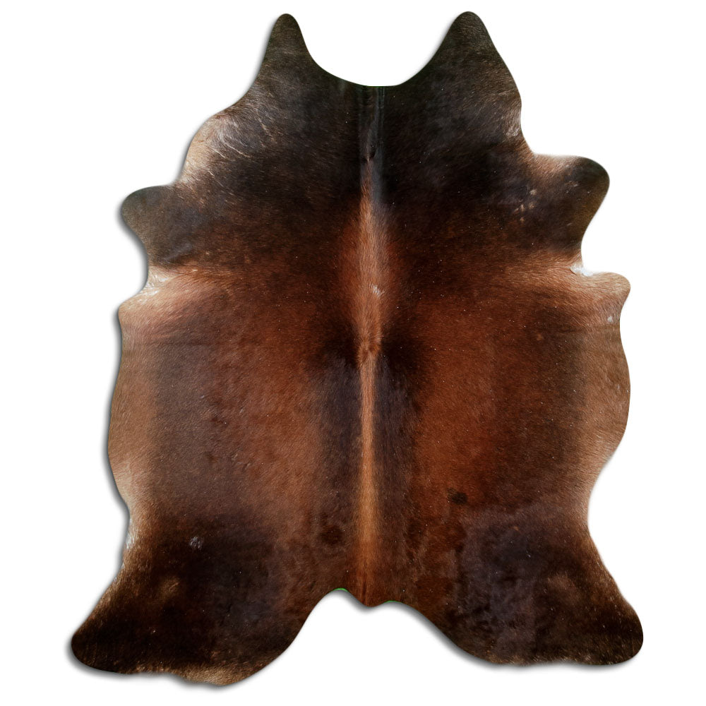 Brown cowhide rug L