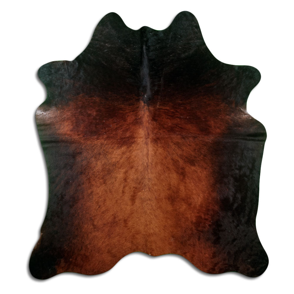 Brown cowhide rug L