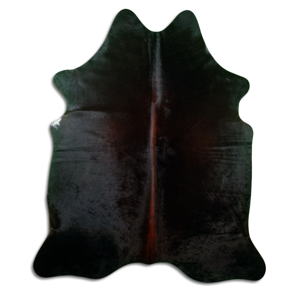Brown cowhide rug L
