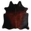 Brown cowhide rug L