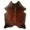 Brown cowhide rug L