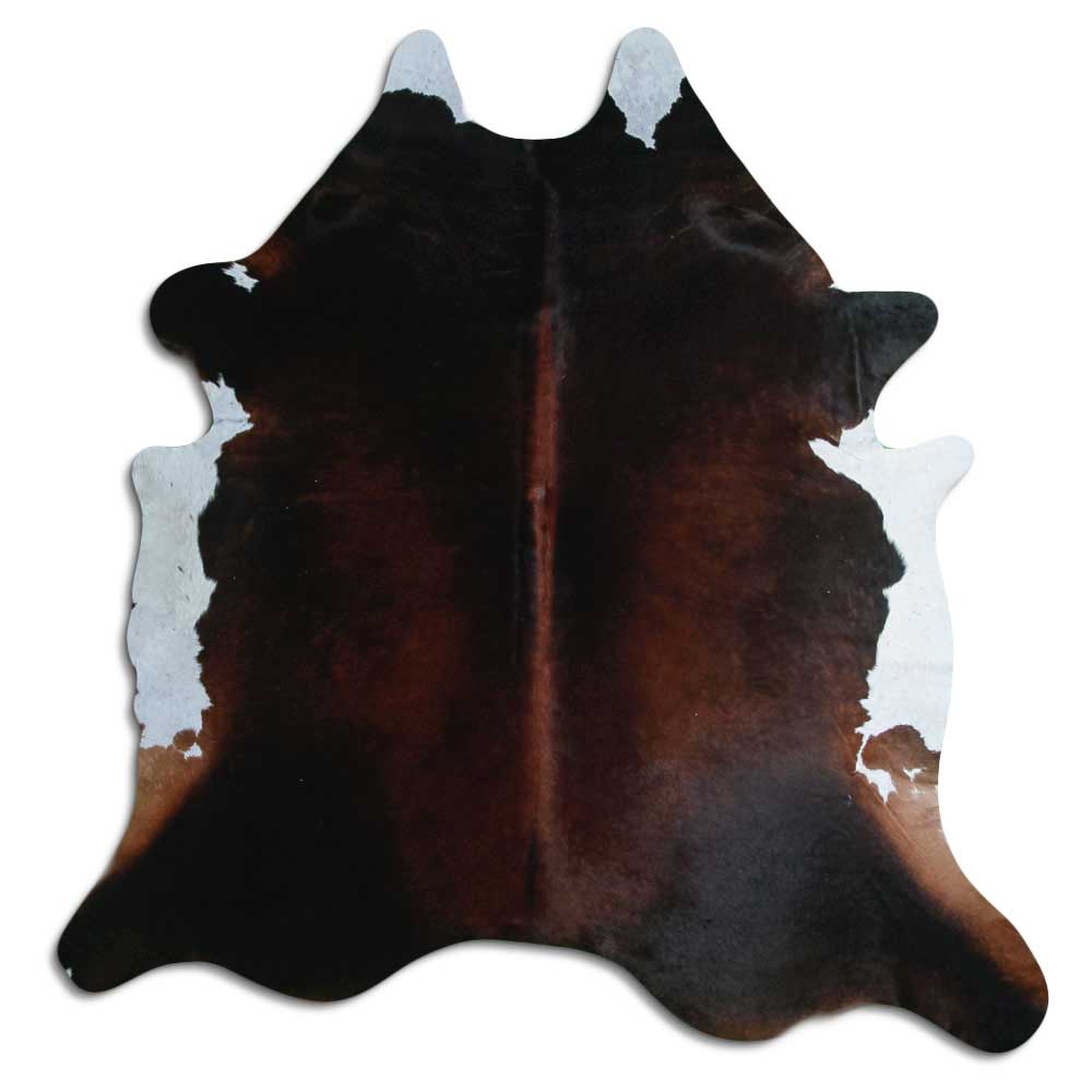 Brown cowhide rug XL