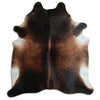 Brown cowhide rug XL