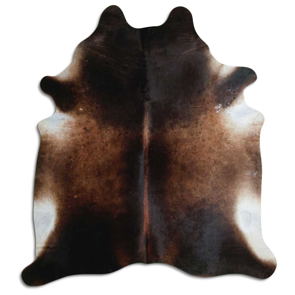Brown cowhide rug XL
