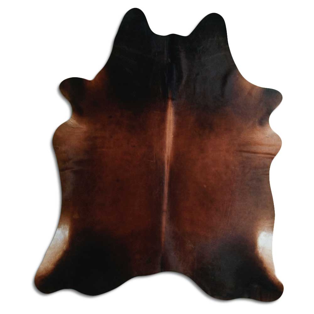 Brown cowhide rug XL