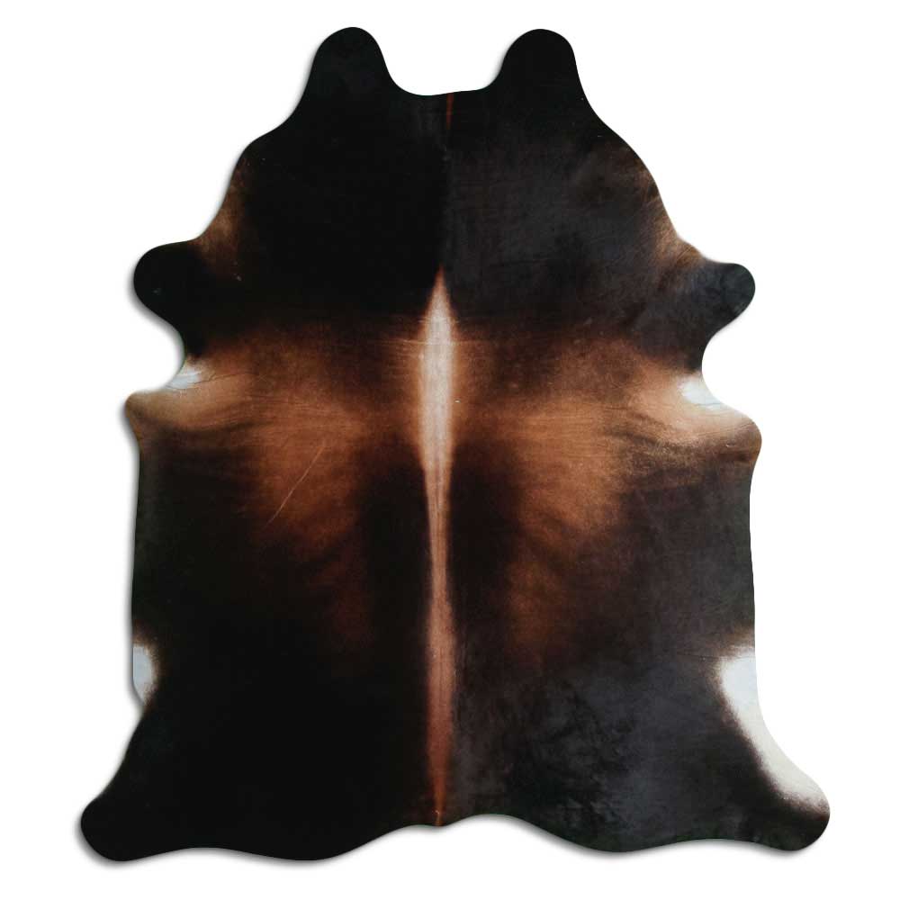 Brown cowhide rug XL