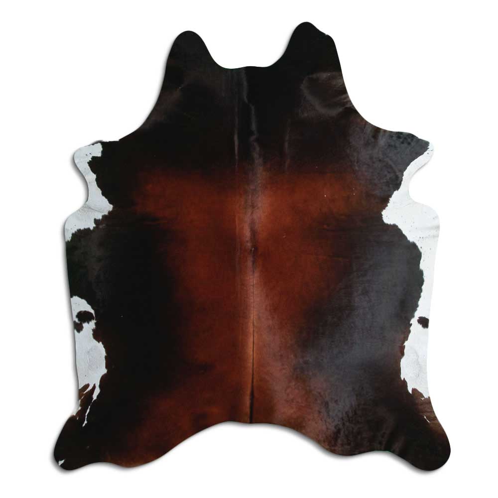 Brown cowhide rug XL