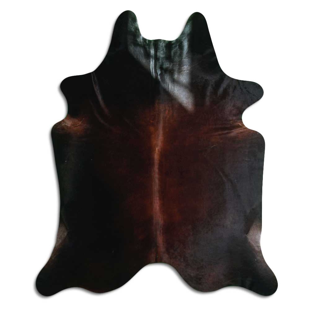 Brown cowhide rug XXL