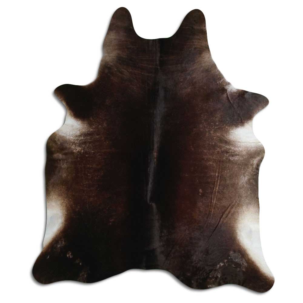 Brown cowhide rug XL