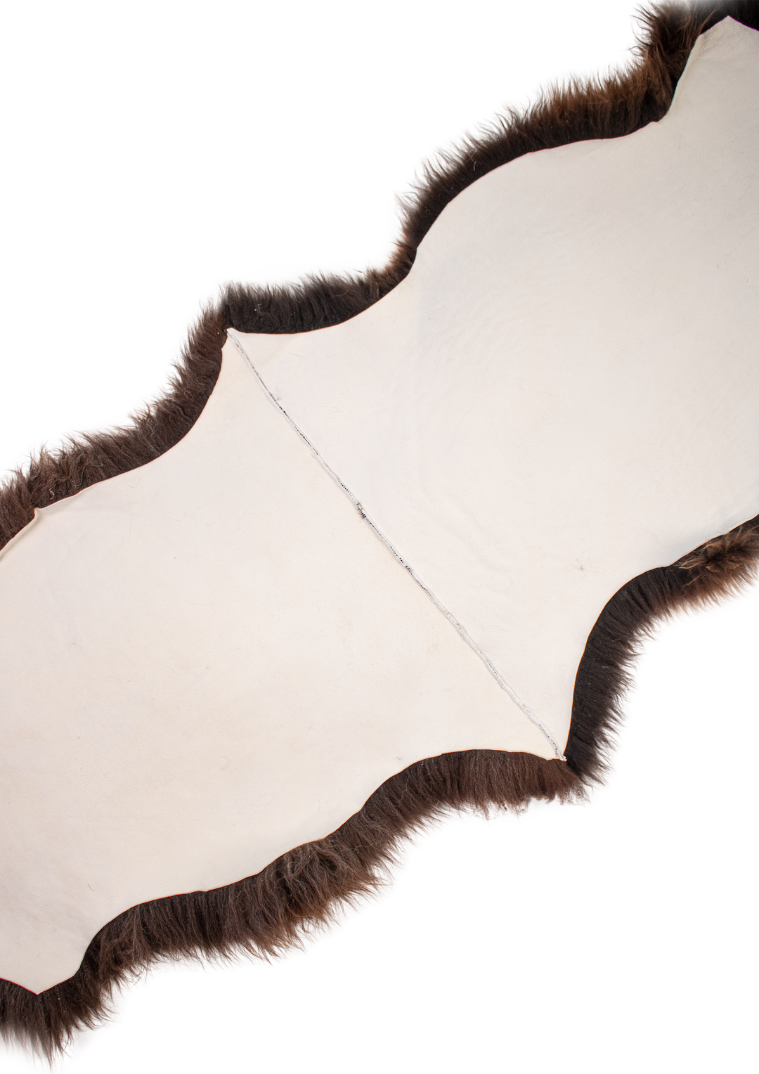 Double white sheepskin rug