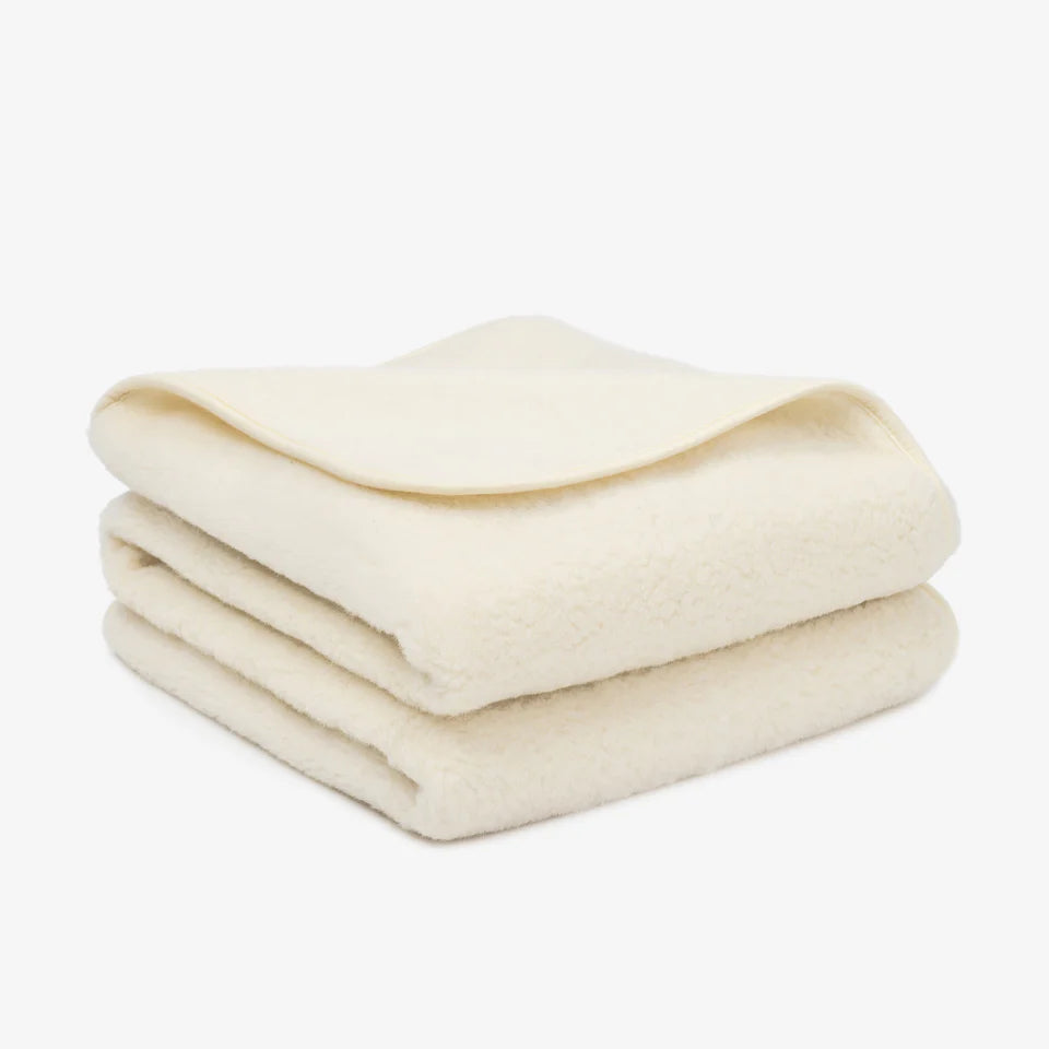 Merino wool blanket "Marzipan" | single layer
