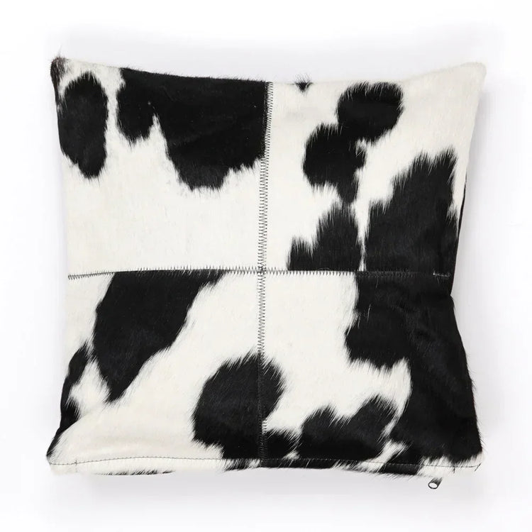 Cowhide Cushion Cover – Black-White