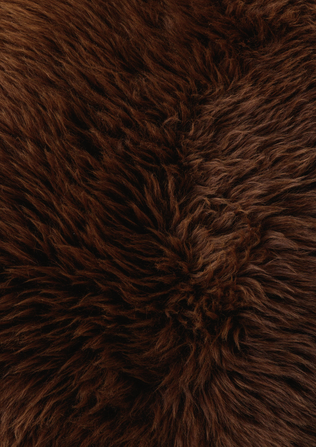 Brown sheepskin rug