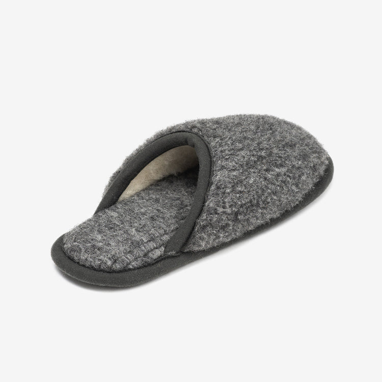 Merino wool slippers Granite