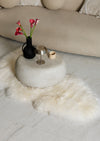 White sheepskin rug XXXXL