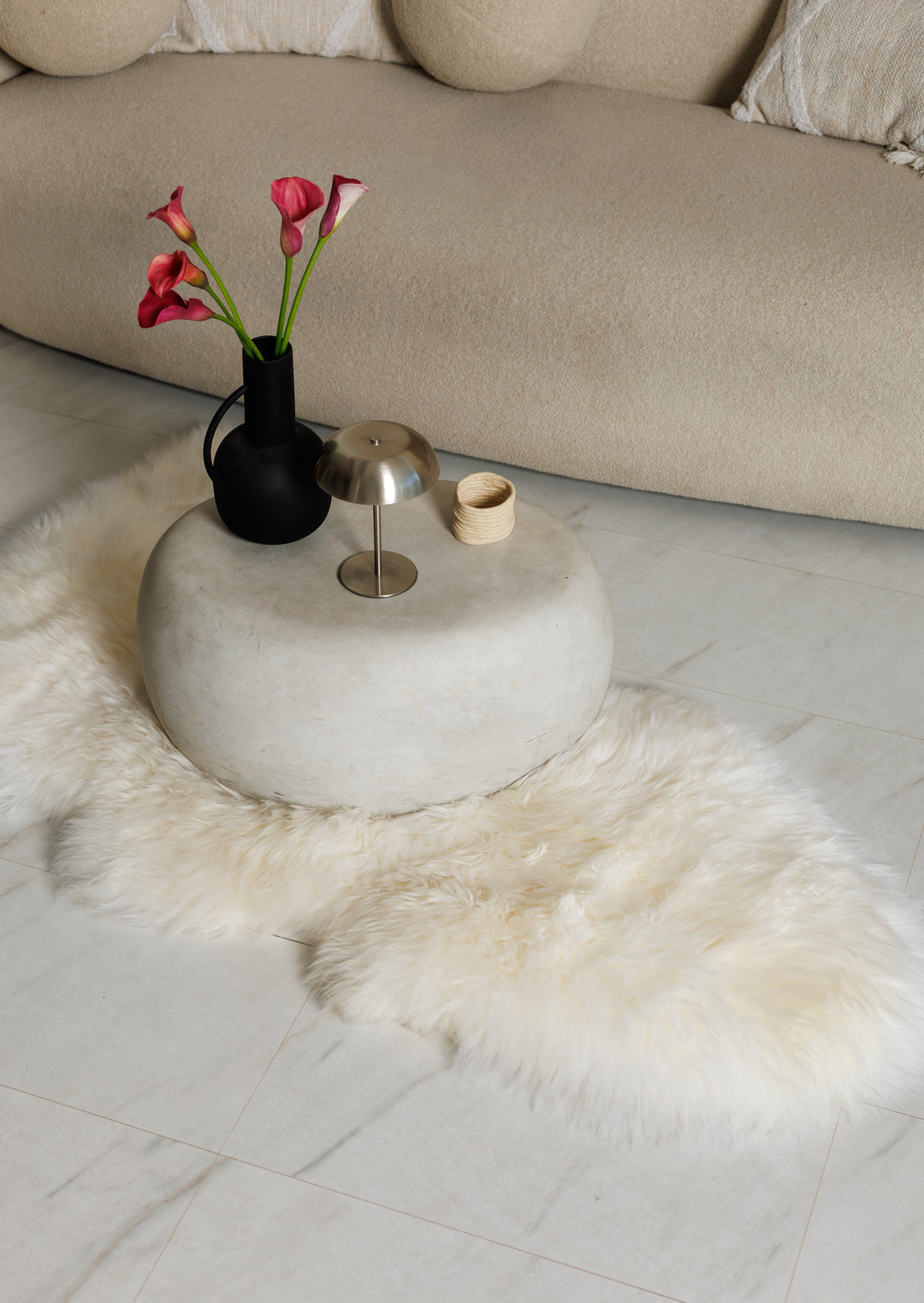 White sheepskin XXXXL