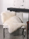 White scandinavian sheepskin rug